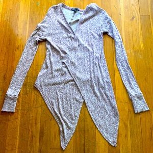 Purple American Eagle wrap sweater